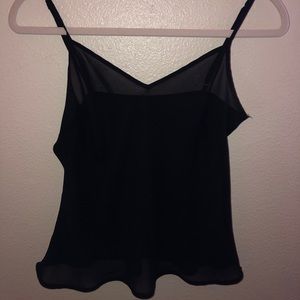VINTAGE sheer black tank